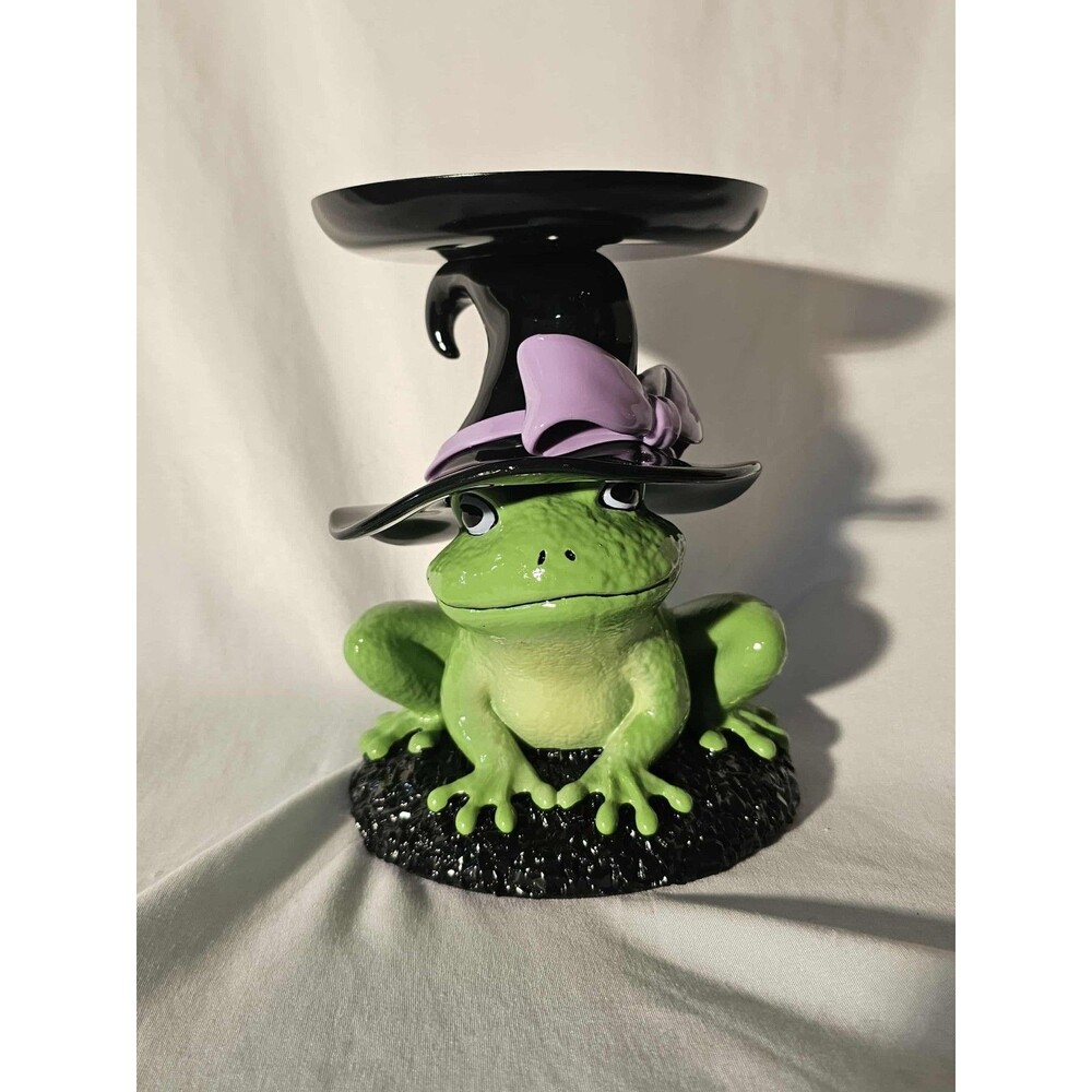 Bath & Body Work Magical Witch Frog 3-Wick Candle Holder Pedestal 2025 HALLOWEEN